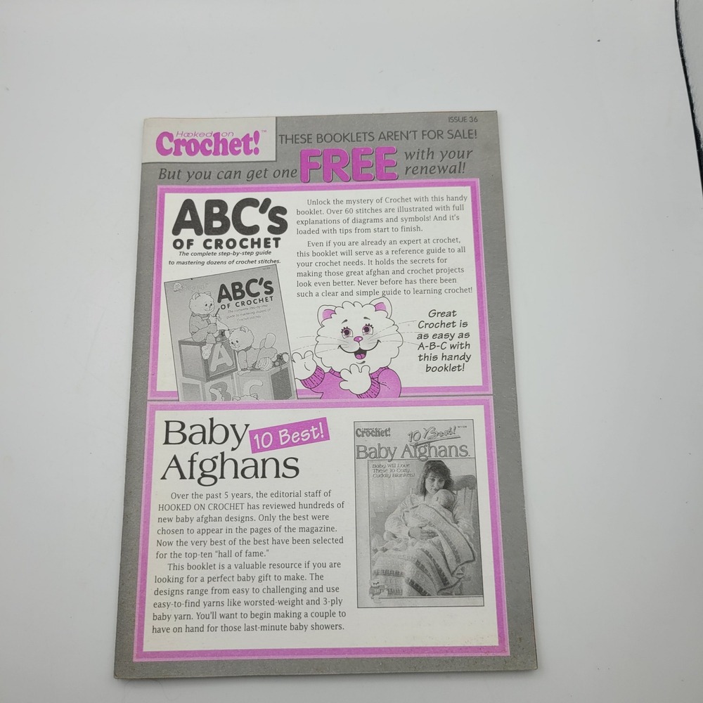Hooked on Crochet Magazine November December 1992 Issue 36 Snowman Afghan